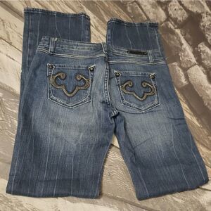 Rebock for Express sz 8 Bootcut Blue Jeans